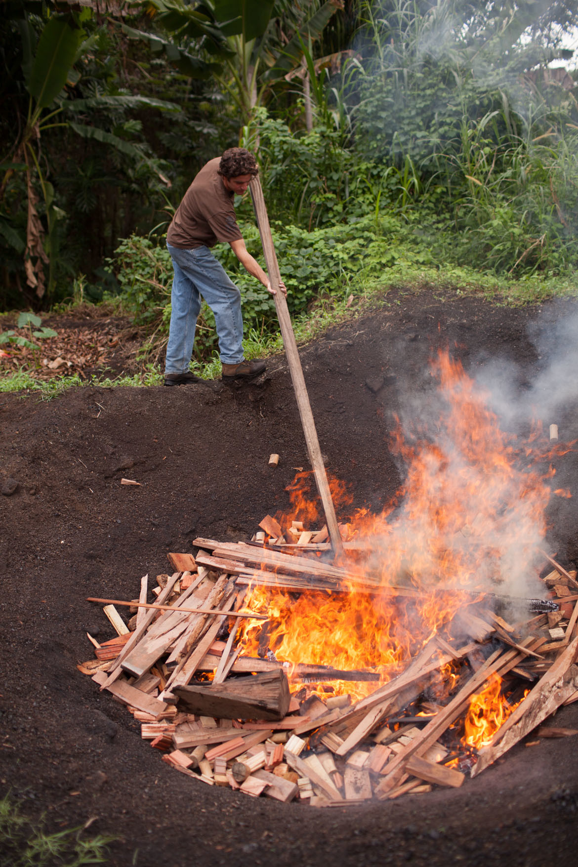How to Make Biochar With Only a Match