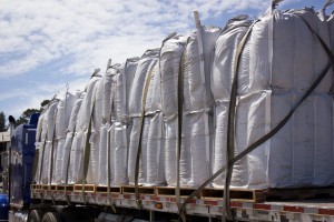 truckload of biochar
